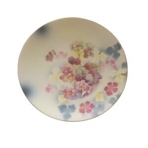Thomas Sevrus Bavaria Plate Leuchtenberg, Germany Rasberries and Roses Antique